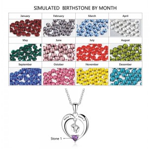 Personalized Birthstone Necklace JEWJONE102404